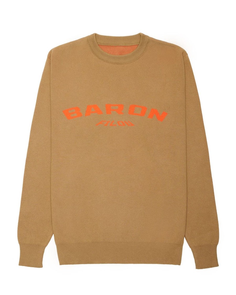 Mannen Baron Filou | Fw23 Biologisch Gebreide Trui Baron Filou, Light Hazel